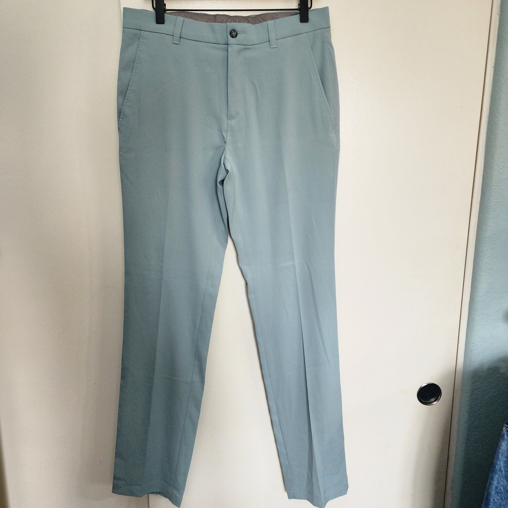 Oxford Golf Performance Pants Mens 32/34 Light Blue Teal Excellent Stretch Chino